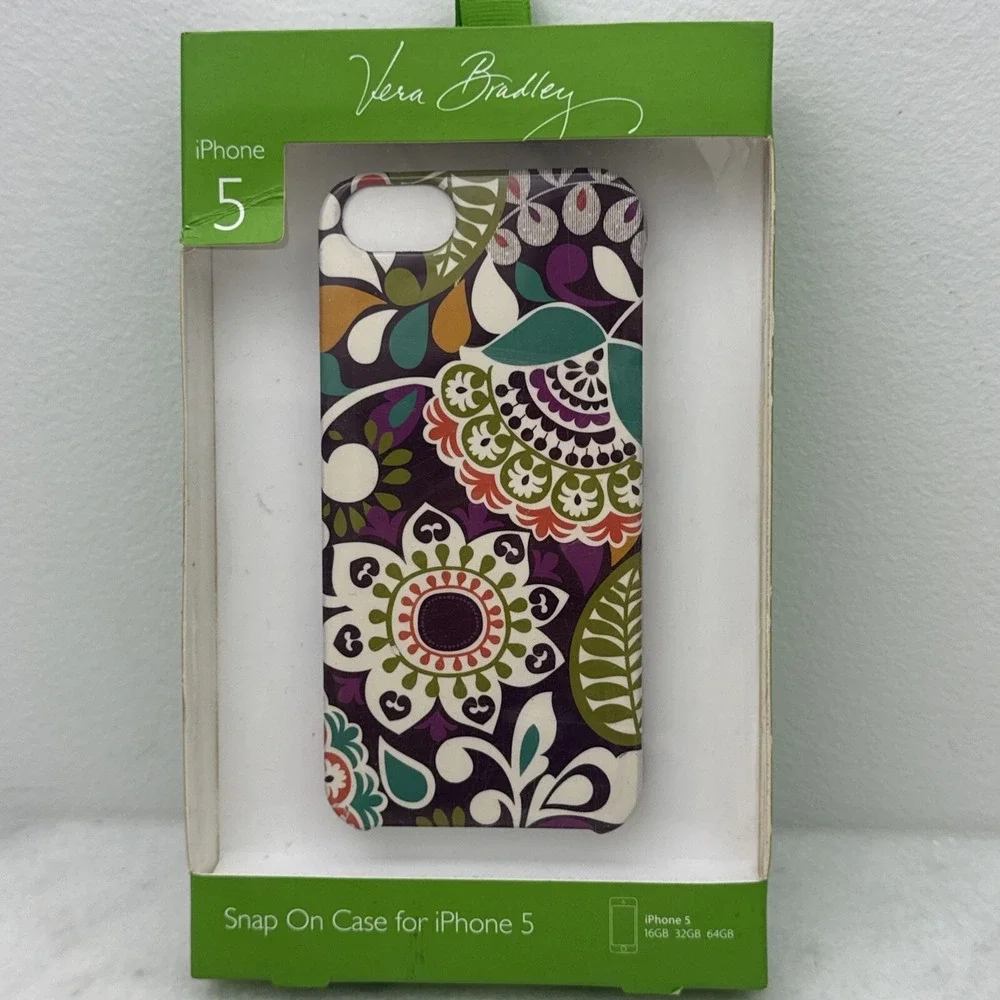 Authentic Vera Bradley Plum Crazy Snap Case for iPhone 5 12864-137 Retired 2013